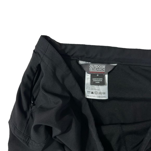 Ourdoor Research 4 Black A-Line Mid Rise Drawstring Zip Pocket Athletic Skort - Picture 6 of 10